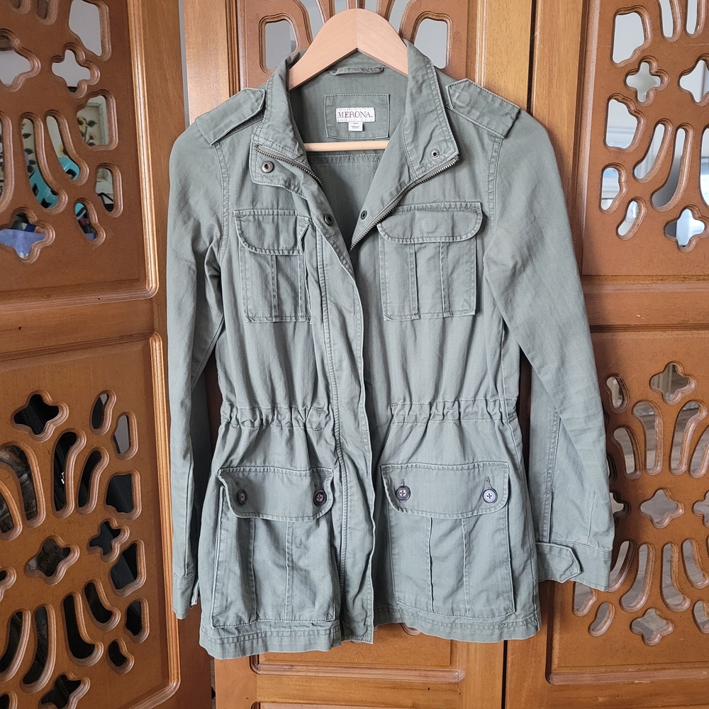 Merona Army Green Utility Jacket Size XS
